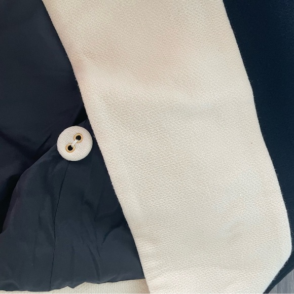 Vintage Gio Guerreri Wool Black and Beige Buttoned A-line ¾ Sleeves Dress - Picture 15 of 15